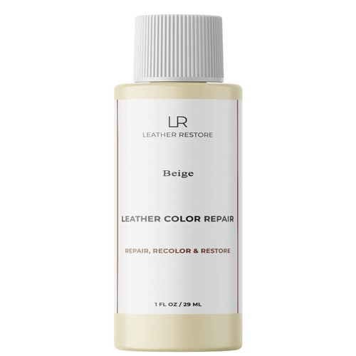 Leather Restore Leather Color Repair, Beige 1 OZ - Repair, Recolor and Restore Couch, Furniture, Auto Interior, Car Seats, Vinyl and Shoes