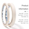 White Nail Art Adhesive Tapes Set - 4 Pcs with 2 Sizes Width (0.5cm+1.2cm) for Creative DIY Nail Designs