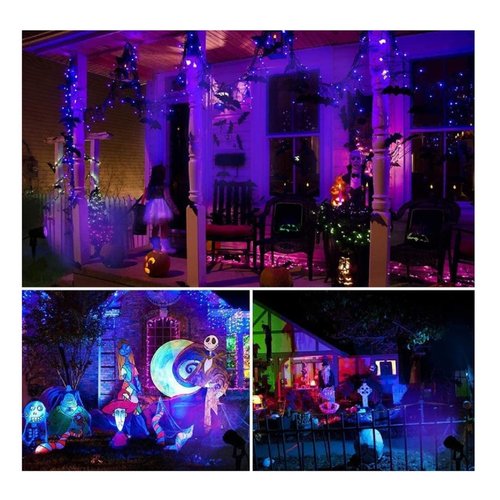 DECKALY Halloween Blacklight Spotlight 10W Purple LED IP65 Waterproof Outdoor Landscape Lighting with US Plug for Halloween Decorative,Dance Party,Stage Lighting,Body Paint,Yard,Lawn