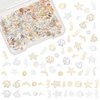OLYCRAFT 720pcs 24 Styles Sea Theme Nail Art Decorations Brass Resin Fillers Shell Fish Dolphin Nail Art Accessories Mini Nail Art Charms for DIY Crafts Manicure Decorations - Gold/Silver&Rose Gold