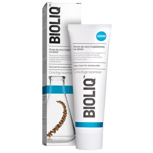 Bioliq Dermo Day Cream for Acne Skin - Mattifying & Soothing Formula with Cimicifuga Racemosa Extract - Regulates Sebum Production - Reduces Skin Imperfections - 50ml