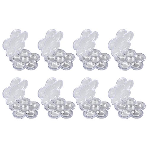 Beaupretty 8PCS Clear Empty Eyeshadow Palette Makeup Organizer Eyeshadow Storage Box Case Lipstick Pigment Palette Tray