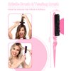 Edge Brush, Slick Back Hair Brush, Hair Accessories Comb Set 3Pcs, Rat Tail Comb for Parting Hair, Teasing Comb for Add Volume Fullness, Edge Brush for Edge Control Black Hair
