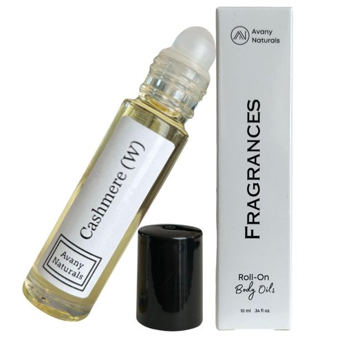 Avany Naturals Pheromone Oil Perfume For Women - Small Fragrance Body Oil - Travel Size Toiletries Vacation Essentials (Cashmere Inspired)