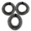 Artist Unknown Black Silver headband Set of 3 Flex spider hair comb teeth accordion style stretch hair band accessory zig zag headband