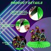 Chinco 6 Pcs Glow Party Birthday Centerpieces Neon Birthday Decorations Honeycomb Birthday Centerpieces Neon Centerpieces for Tables Neon Birthday Party Supplies(Classic)