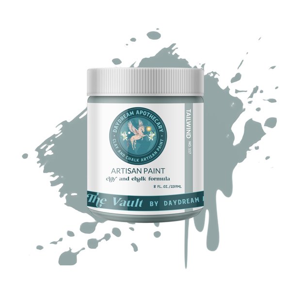 Daydream Apothecary Premium Chalk and Clay Paint for Furniture, Interior Paint for Home Décor, Paint for Wood DIY Projects, Matte Light-Slate Grey Chalk Style Paint for Artists and Crafters -8oz