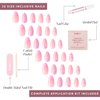 Glamnetic Press On Nails - Wild Card | Opaque UV Finish Short Pointed Almond Shape, Reusable Pastel Nails in 12 Sizes - 24 Nail Kit with Glue