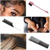 EZ Detangler Brush with Edge Brush, Rat Tail Combs Set for Natural, Curly, Wet/Dry, Black Hair, Flex Detangling Brush set for Hair Style and Cuting, No Pain and Easy Clean in Daily Use（Pink + Black)