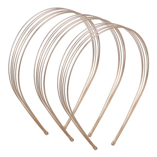 Beaupretty 3 Pieces Layered Headband Metal Wire Headband Thin Hair Band Multi Row Headband Women Bridal Hair Hoop Fashion Hair Accessories