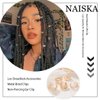 NAISKA 15PCS Hair Jewelry for Braids and Dreadlocks - Metal Braid Clips, Non-Piercing Ear Cuffs, Beard Accessories for Women and Men