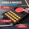 JOOLA Tour Carrying Case - Ping Pong Paddle Case with 18 40mm 3 Star Competition Ping Pong Balls and Space for Storing 2 Standard Table Tennis Rackets - Durable High Density Case with EVA Foam Lining