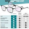 Prospek Blue Light Reading Glasses, ARCTIC (No Magnification) for Women and Men, Anti Glare Clear Lens, High Optical Quality Lenses