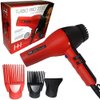 Annie- Hot and Hotter Salon Turbo Pro-2000 Ionic Hair Dryer - Red - Ceramic - (2) Hair Pick Attachments and (1) Concentrator Attachment