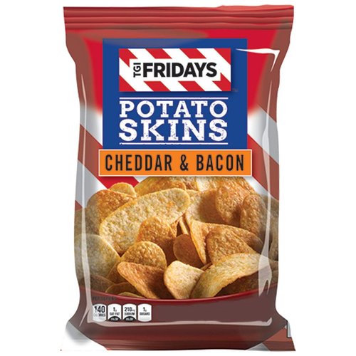 TGI Friday's 4 oz Cheddar & Bacon Potato Skins Chips (3 Bags)