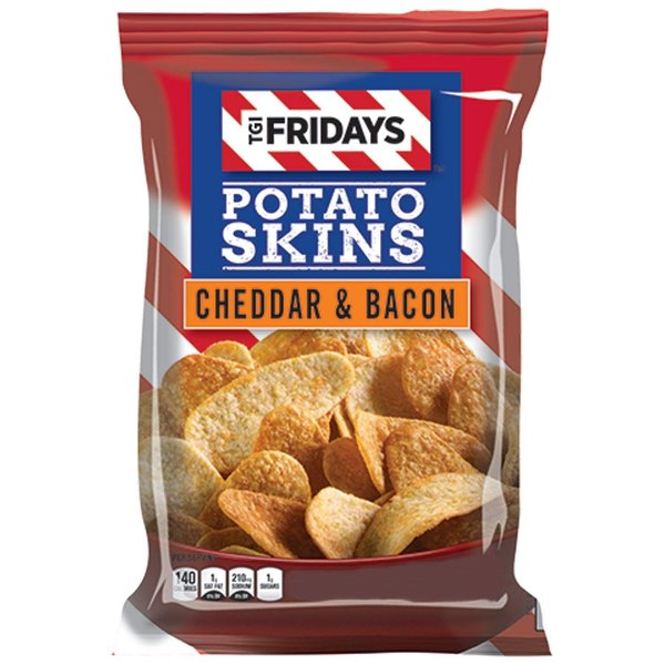 TGI Friday's 4 oz Cheddar & Bacon Potato Skins Chips (3 Bags)