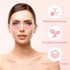1 Pair Reusable Eye Patch, Silicone Reusable Eye Gel Pads Eye Wrinkle Patches Under Eye Mask, Plump Fine Lines & Wrinkles with Metal Eye Cream Applicator & Tin Case (Pink)