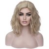 MAGQOO Blonde Wig Women Girls Short Curly Wavy Blonde Hair Wigs Blonde Bob Wig Synthetic Heat Resistant Cosplay Costume Wigs