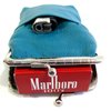 Women 100% Pure Leather Cigarette Case Lighter Match Pocket Zipper Coin Pouch -4 Color (Teal)