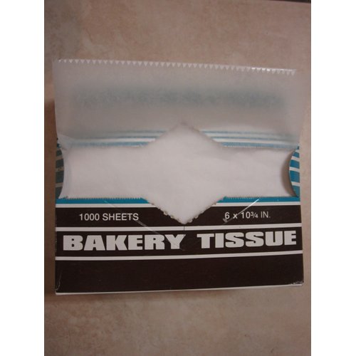Interfold Dry Wax Paper White Bakery Tissue Paper. Size - 6 x 10 apx. 1000 sheets