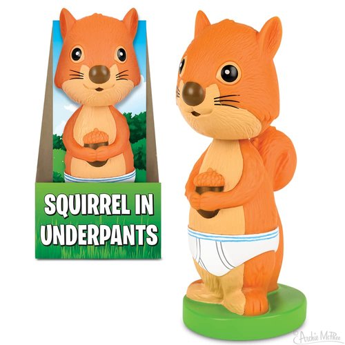 Mcphee Accoutrements Squirrel in Underpants Dashboard Nodder Bobble Head Figure!