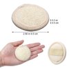 18 Pieces Exfoliating Loofah Pad Mini Round Bath Shower Loofah Sponge Pad Exfoliating Scrubber Natural Bath Sponge Brush for Men and Women