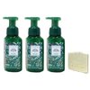Bath & Body Works Fresh Balsam 3 Pack Gentle Foaming Hand Soap Bundle with a Natural Oats Sample Soap
