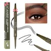 UCANBE Eyebrow Pen, Dual-Ended Eyebrow Pencil with 4-Fork-Tip & Gel Eyeliner for Women, Eye Brow Pen with Gel Eyeliner Pencil, Microblading Eyebrow Pencils with Hair Like Strokes, Soft Black