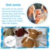 PATIKIL 50mm Doll Joints, 10 Set Removable Cotter Pin Joints Connector and Acrylic Tray for Bear Limbs Making Head Joints DIY Crafts Accessories