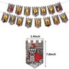 Heidaman Medieval Birthday Party Supplies Tedieval Party Decorations Knights Birthday Decorations Include Medieval Banner Backdrop Tablecloth Ballons Cake Toppers Cup cake Toppers…