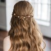 Luxshiny Pearls for Hair 12pcs Pearl Spiral Hair Pins, Gold Twists Hair Coils Pearls Hair Clip Pearl Hair Accessories for Wedding Party Prom