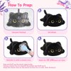 Mewaii Cute Cat Plush Pillow, Kawaii Plushies Black Cat Stuffed Animals, Squishy Plushies, Cuddle Plush Pillow for Boys & Girls