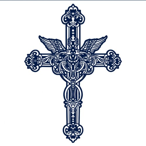 Dopetattoo Lasting 1-2 Weeks Cross Tattoo Temporary Tattoos Semi Permanent Tattoo Arm Tattoo Leg Tattoo Back Tattoo Temporary Tattoo for Women Men (4 Sheets)