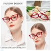 MARE AZZURO Cat Eye Reading Glasses Women Cute Readers 0 1.0 1.25 1.5 1.75 2.0 2.25 2.5 2.75 3.0 3.5 4.0 5.0 6.0 (Red, 200)