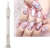 Nail Tools, Two Drill Bits Detachable Nail Piercing Tool for Nail Piercing Nail Decor Hand Drill and Beaded Rings for Tips Nail Drill