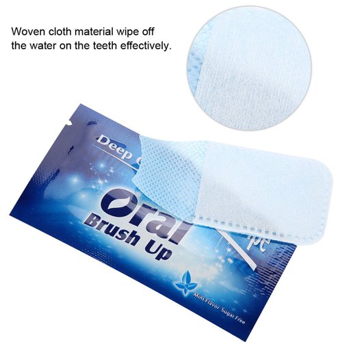 50Pcs Dental Clean Teeth, Dental Floss & Picks Dental Floss Wipe Cloth Tooth Cleaning Tool for Oral Deep Cleaning Teeth Whitener Strips Dental Finger Toothbrush No Sensitivity Removing Teeth Stains