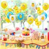 Sratte 40 Pcs Duck Balloon Rubber Duck Party Decorations 12 Inch Duck Shape Foil Balloons Blue Pink Yellow White Latex Balloon for Baby Shower Rubber Duck Themed Birthday Party Supplies (Shower)