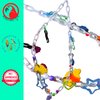 Bonka Bird Toys 1536 Charm Necklace Toy Cage Links Cages Parrot Birds Parakeet Plastic Charm Swing Perch Cockatiel Small Climbing Playground Supplies