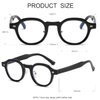 JOVAKIT Trendy Round Blue Light Blocking Glasses for Women Men Retro Vintage Circle Style Non-prescription Computer Glasses (Black)