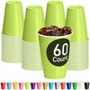 DecorRack Lime Green Plastic Cups, 12 oz Disposable Cups, Party Supplies (60 Count)