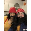 Halloween Fake Beard, Costume Party Funny Costume Beard, Black Chong Beard Mustache Halloween Wig