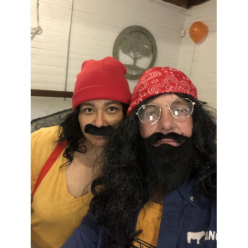 Halloween Fake Beard, Costume Party Funny Costume Beard, Black Chong Beard Mustache Halloween Wig
