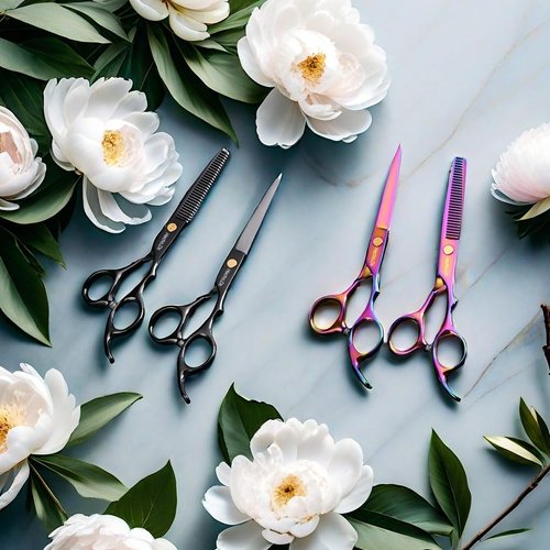 Hecho.Ds 12 PCS Hair Cutting Scissors Kits, Hairdressing Scissors Set,Professional Haircut Scissors Kit with Cutting Scissors,Thinning Shears for Man Woman Adults Kids Home Salon