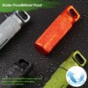 Patelai 4 Pieces Portable Pill Case Waterproof EDC Container Capsule Airtight Aluminum Pill Bottle Keychain Pill Holder Travel Pill Storage Supplements Container for Outdoor Camping