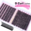 Focipeysa Eyelash Extension Kit D Curl Lash Clusters 280pcs DIY Lash Extension Kit 40D Individual Lashes with Lash Bond and Remover Lash Applicator DIY Lashes Kit for Individual Eyelashes Beginners