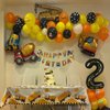 Construction Themed 2nd Birthday Party Balloon,40 Inch Big Mylar Foil Construction Number Balloon 2 Black for kids Birthday Party Decoration,Construction Themed Party Decorations Supplies