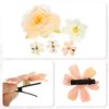 VOCOSTE 5pcs, Flower Hair Clips, Flower Hair Barrettes, Fake Flowers for Hair, Flower Hair Accessories for Women and Girls, Flower Hairpins for Party Beach Wedding, Orange White