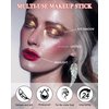 Glitter Lipstick Lip Gloss Long Lasting Waterproof, Non-sticky, Multi-use Lip Color Sticks for Shimmer Creamy Eyeshadow Crayon Pen, Diamond Shiny Bold Glow Goth Lipstick Eye Shadow for Women-06 Gold