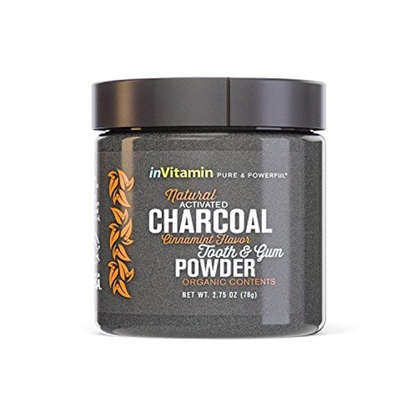 Whitening Tooth Powder with Activated Charcoal for Teeth and Gums (Spicy Cinnamint) - Safe on Enamel, Detoxifying, Plant-based and Cruelty Free