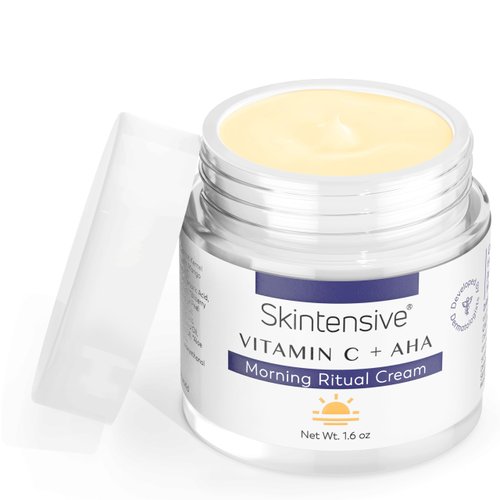 SKINTENSIVE Vitamin C + Alpha Hydroxy Acid Morning Ritual Face Cream with Sea Buckthorn Extract, 1.6 oz.